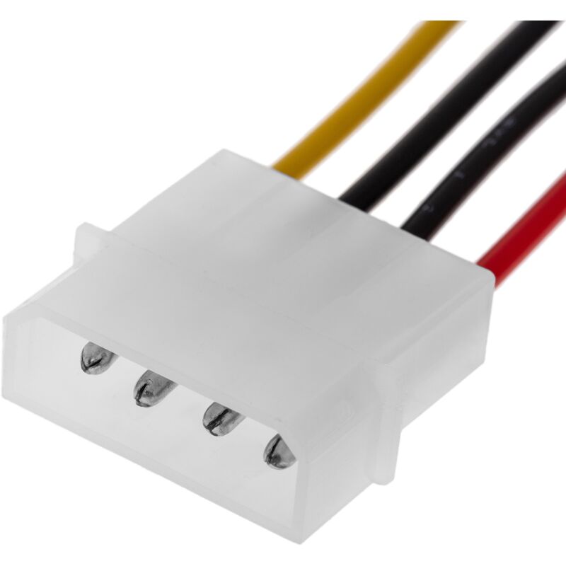 CableMarkt - Cavo adattatore per connettori di alimentazione MOLEX 4P-M ( 5.25) a 15P-F (SATA-piegato)