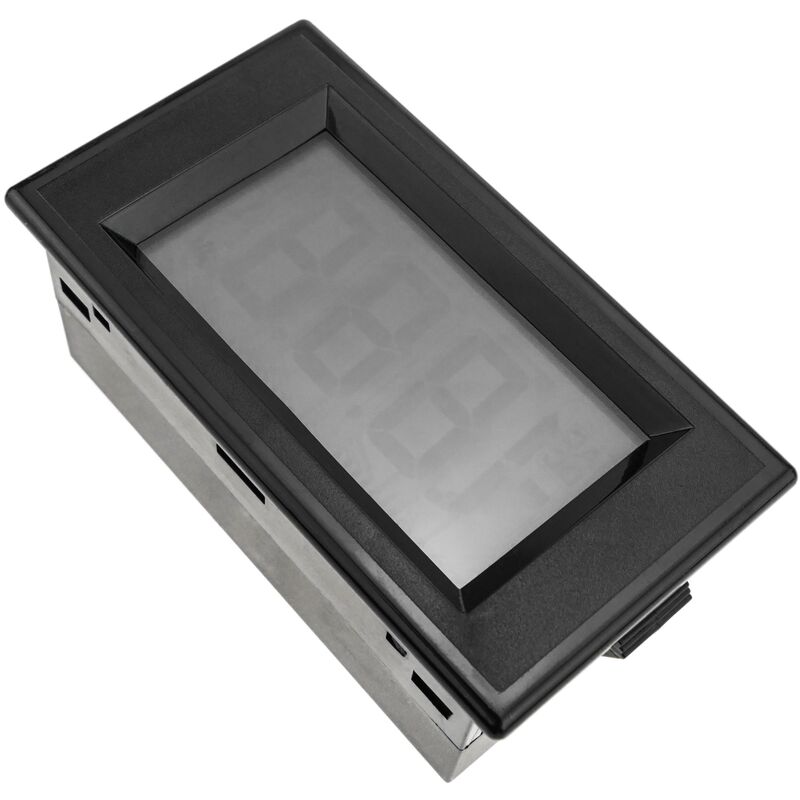 CableMarkt - Display LCD nero a 3 cifre con voltmetro 80-500 V e cornice  incassata per pannello 79x32x43 mm