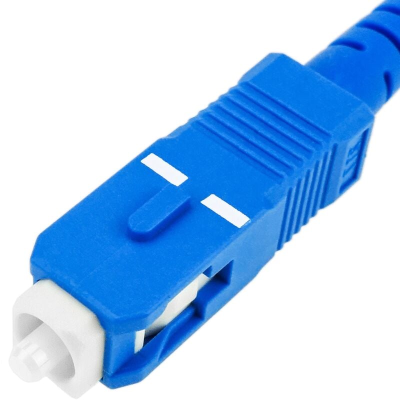 CableMarkt - Connettore per Cavo Fibra Ottica SC/PC Monomodale Blu 3 mm