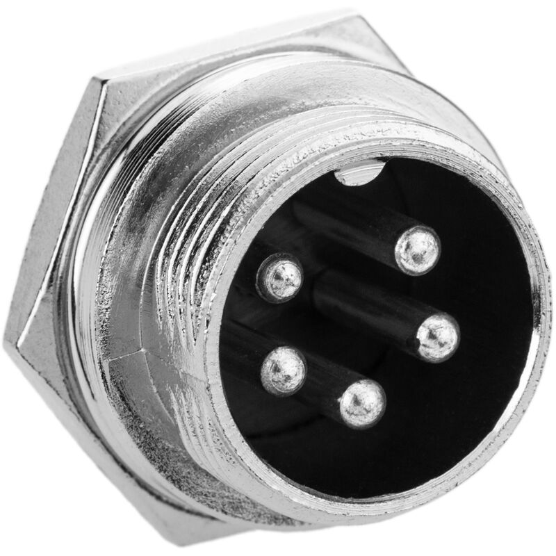 CableMarkt - GX16 Connettore elettrico maschio a 5 pin per avvitamento su applicazioni  aeronautiche