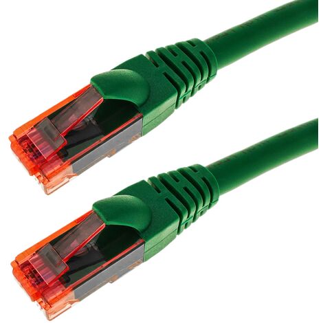 CableMarkt - Cavo Ethernet UTP 24 AWG con connettore RJ45 di Cat 6A di  colore verde di