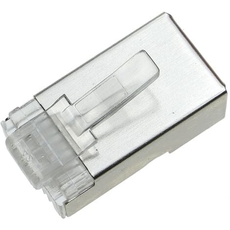 Connettore FTP Cat.6A RJ45 maschio per crimpare confezione da 100