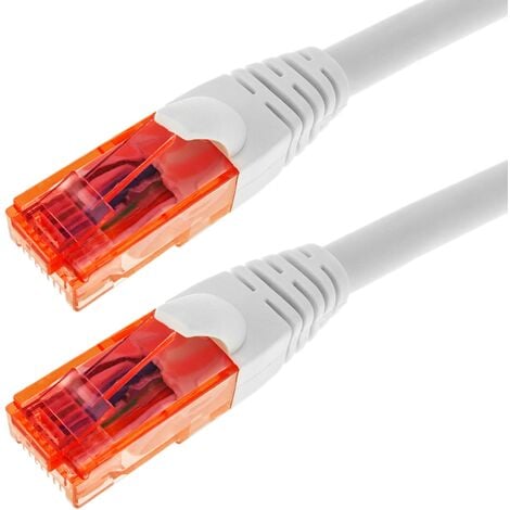 CableMarkt - Cavo Ethernet UTP 24 AWG connettore RJ45 di Cat 6A di colore  bianco di 3