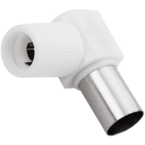 Set Di 2 Adattatori Angolari 90° F Connettore - Maschio A Femmina Per Cavo Coassiale 7mm, Per TV Satellitare E Antenna - Foto 2