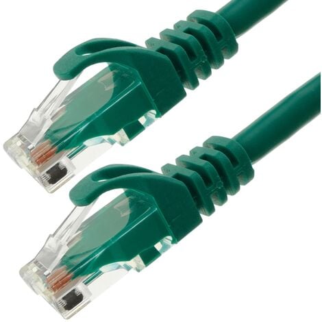 CableMarkt - Cavo Ethernet UTP con connettore RJ45 di Cat 6A di colore  verde di 50 cm