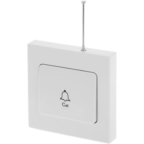 Campanello wireless da parete con antenna per cercapersone 1 pulsante con  comando a pulsante cablato