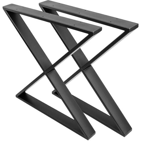 PrixPrime - Piedini da tavolo neri pacco da 2 larghezza 680 x profondità 80 x  altezza 710