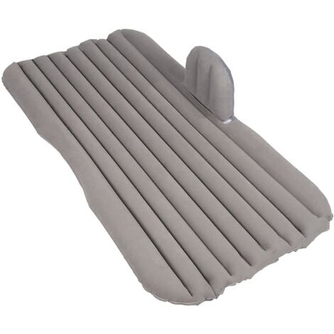PrixPrime - Kit materasso gonfiabile grigio con cuscini e accessori 135 x  100 x 10 cm per viaggi in camper