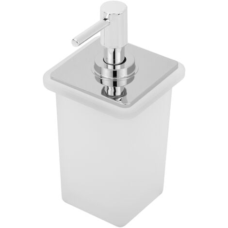 Dispenser Sapone Liquido Doppio a Parete Casa Negozio Bagno 2 x 500 ml  Bianco