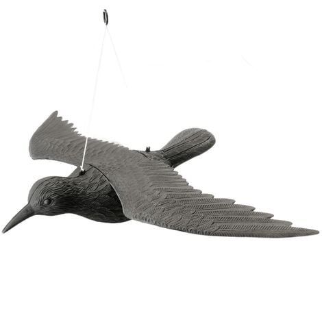 PrixPrime - Statua di corvo volante per spaventare gli uccelli 58 x 42 cm