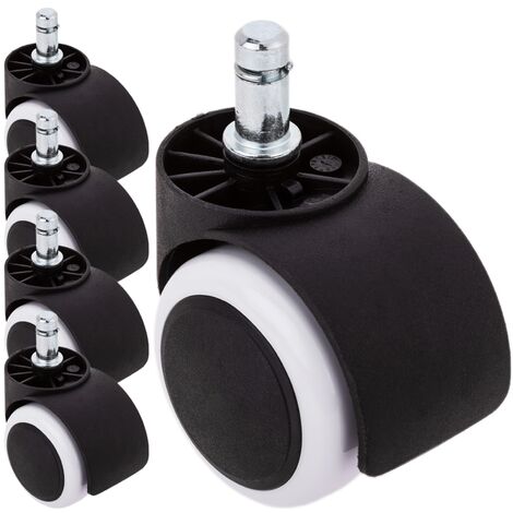 PrixPrime Rotella rotella in nylon e PVC senza freno 50 mm M10 bianco