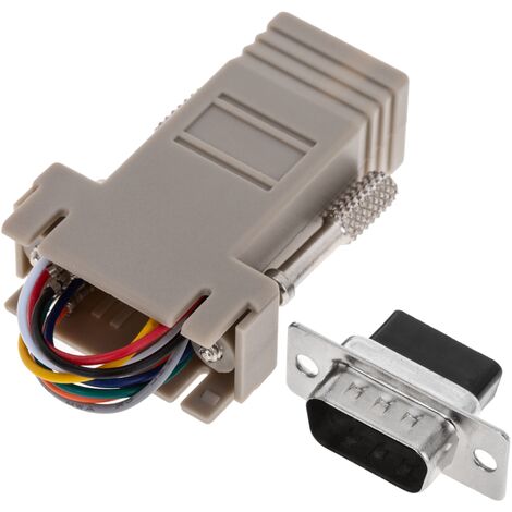 CableMarkt - Adattatore configurabile con connettori RJ45 - F / DB9 - M