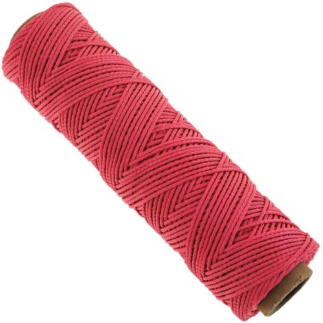 PrixPrime - Corda progettata a forma di treccia in nylon rosa da 50 mx 2 mm