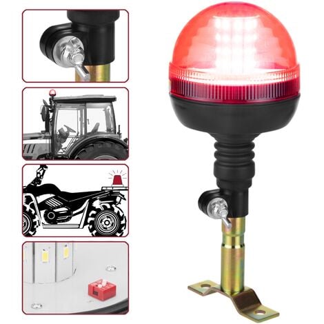 PrixPrime - Luce stroboscopica a LED con staffa di fissaggio 12V colore  rosso