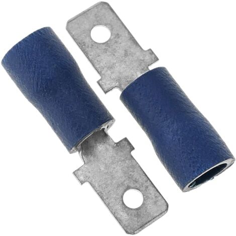 CableMarkt - Terminale Faston maschio blu 4,8 mm (100 pezzi)