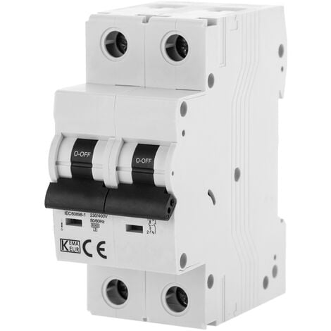 CableMarkt - Interruttore automatico 10A 6kA magnetotermico 1 polo + neutro  per uso residenziale