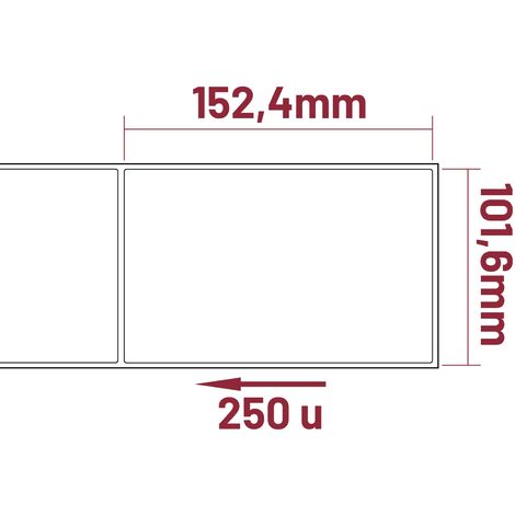 Etichette adesive bianche cm 5,6x2,6 - 100 pezzi