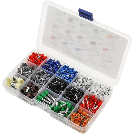 Set 500 Terminali A Crimpare A U Per Filo - Rame Non Isolato, Assortimento - Foto 4