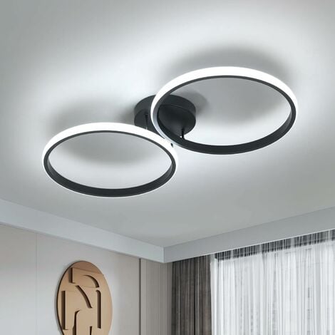 Spot plafond LED Noir Blanc Froid 6000K 12W Luminaire Spot Plafonnier salon  salle à manger cuisine couloir chambre Ø120MM V - Cdiscount Maison