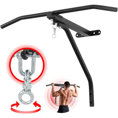 Pull-Up Bar with Boxing Bag Hook - Wall-Mounted, Steel