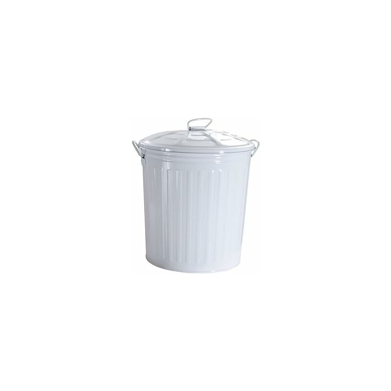FÛT DE 18 LITRES PEINT EN BLANC