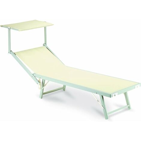 Solarium de plage ibiza en textilene 580 gr/m2 - couleur beige (1/2)