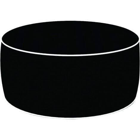 POUF NOIR 53X53X23 CM