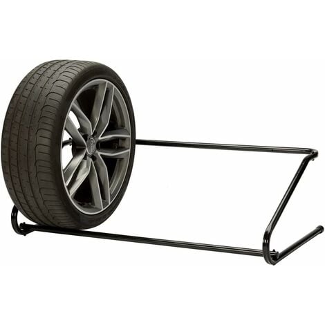 Support de pneu en acier peint en noir