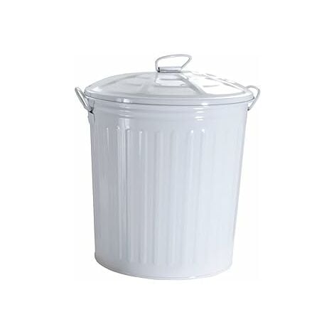 FÛT DE 18 LITRES PEINT EN BLANC