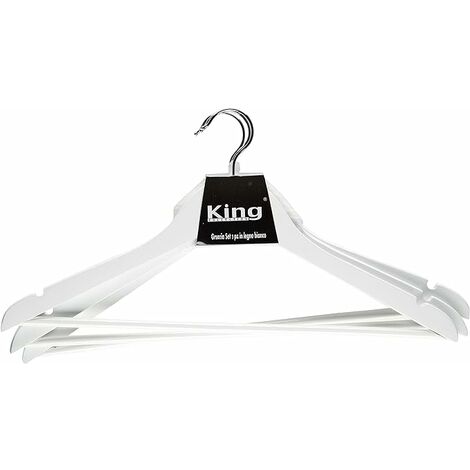 SET DE CINTRES 3 PCS BOIS BLANC QUALITÉ A