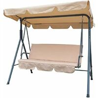 Chaise à bascule linéaire en acier peint Revêtement en polyester 160 gr/m² Couleur Beige