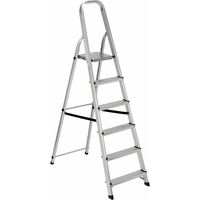 Garden – Échelle en aluminium 6 marches – Marches antidérapantes – Capacité de charge 150 kg – Dimensions 105 x 47 x 172 cm