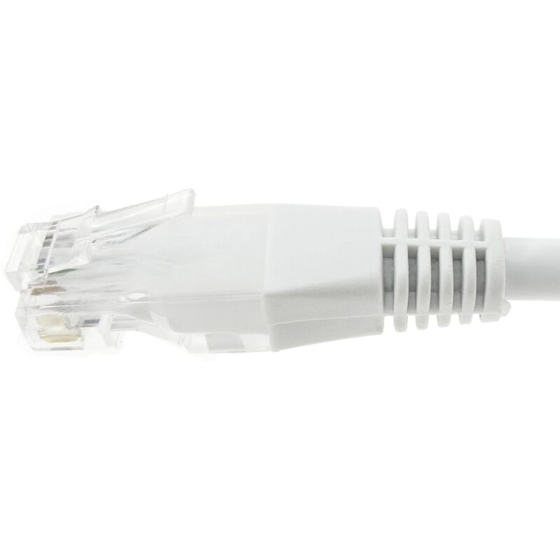 Câble réseau Cat 6 UTP RJ45 50 cm blanc de couleur blanche