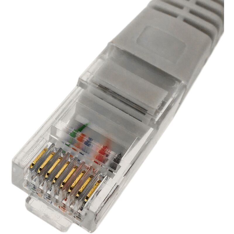 Câble réseau UTP LSHF avec connecteur RJ45 Cat.6 gris 25 cm