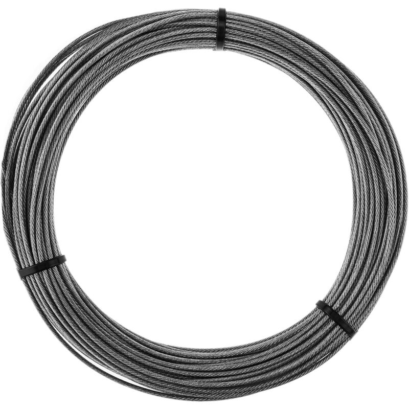 Câble acier galvanisé avec PVC transparent Matière : Acier galvanisé avec  PVC transparent Type : : 7x7 ou 7x19 