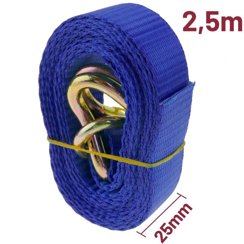 Sangles a Cliquet Automatique 5m 35mm Crochets J Acier LC 1000kg/2000kg en  U