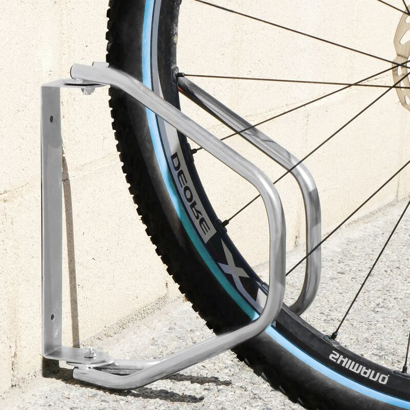 PrimeMatik - Support au sol pour stationnement de vélos Stationnement de  roues avec ressort à deux essieux