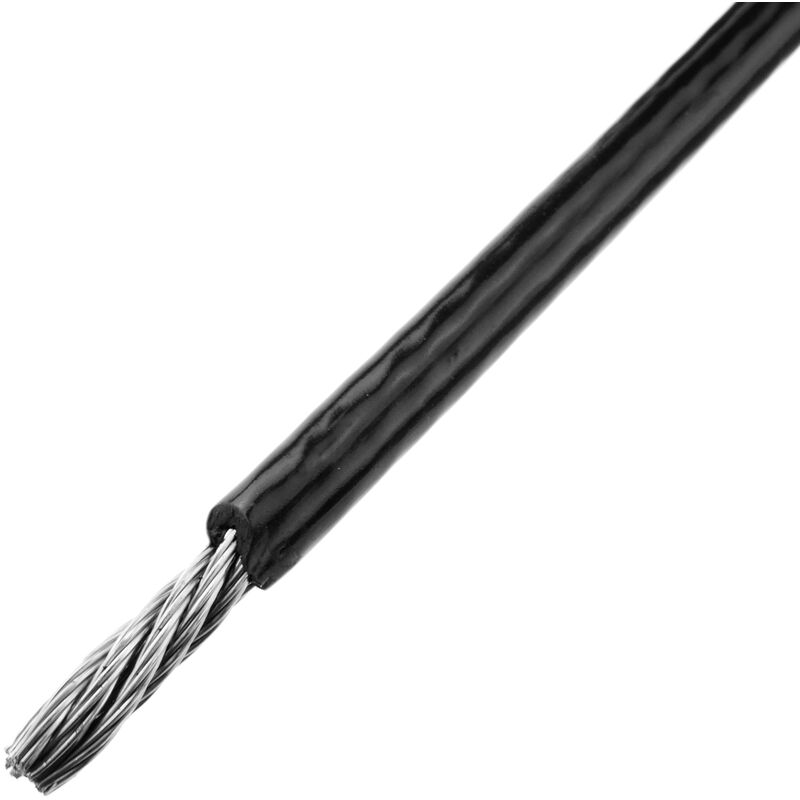 Câble métallique en acier avec crochet Ø 6 mm / 8,5 m pour alco, etc.  Treuil à corde manuel