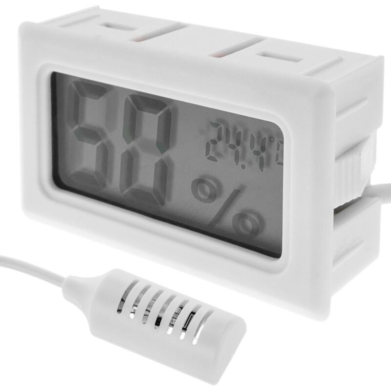 Pack Mini Hygromètre Numérique Jauge Thermomètre Intérieur, Moniteur LCD  Température Humidité Extérieure pour Humidors Serres Pots à Cigares  Incubateurs Guitare