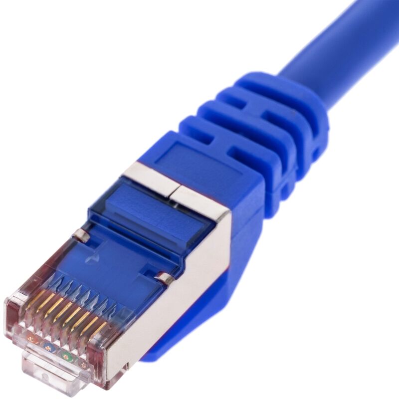 Câble réseau Ethernet LAN FTP RJ45 Cat.6a bleu 2m