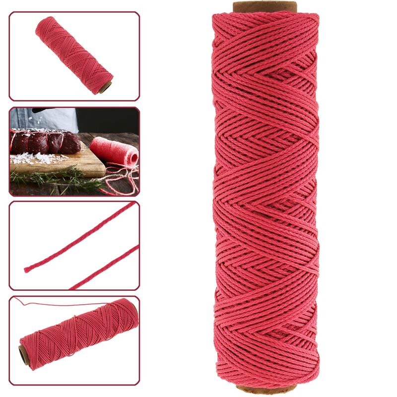 Corde nylon tressée 12mm x 100m rouge