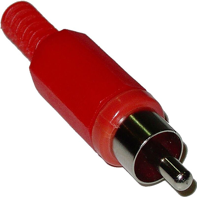 Connecteur RCA femelle rouge pour assemblage de câbles