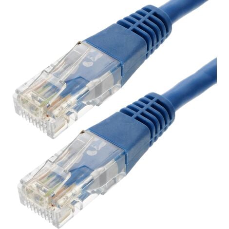 Câble réseau Cat 6 UTP RJ45 50 cm bleu