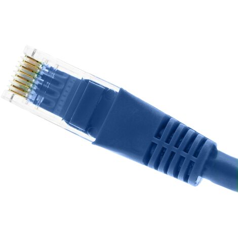 Câble réseau Cat 6 UTP RJ45 50 cm bleu