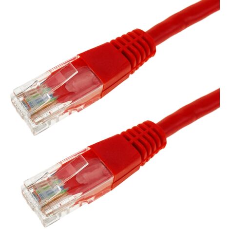 Câble réseau UTP RJ45 Catégorie 5e - Droit - 0,5m - Rouge