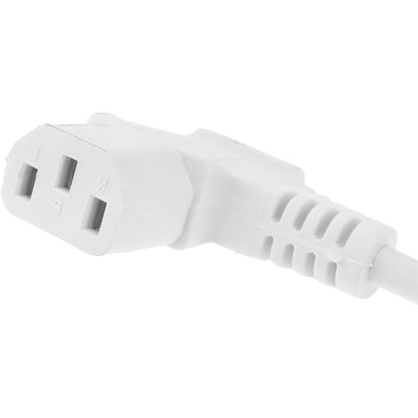 Cordon alimentation IEC coudé blanc 1m50