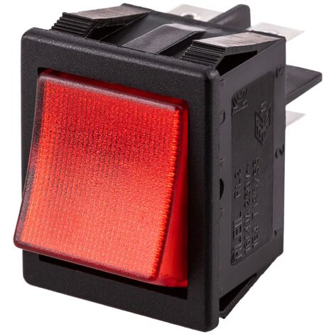 Interrupteur à bascule lumineux rouge DPST 4 broches 250 VAC avec