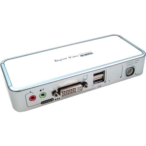 Commutateur KVM Uniclass avec 2 ports DVI/USB/audio stéréo