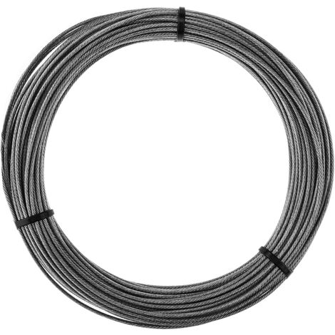 BeMatik - Câble en acier inoxydable 7x19 de 6,0 mm. Bobine de 100 m