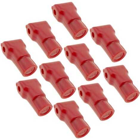 Étiquettes rouges avec système antivol pour crochet 5mm lot de 10